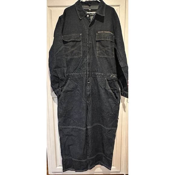 Y2K 90s Vintage Marithe Francois Girbaud Men's Denim Jumpsuit XXL 2XL RARE - Picture 1 of 16